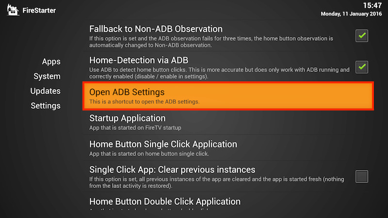 turn off fire stick to how on Setup How using FireStick to FireStarter adbLink