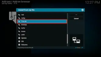 select the name of the repo