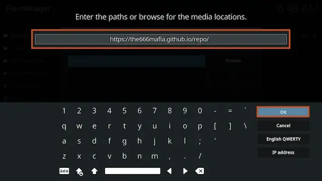 type the url for the source of the repo you are about to install