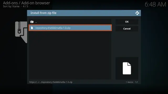select the repo you are about to install