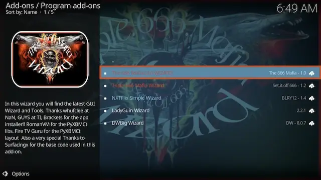 select the repo from which we are going to install the add-on you want