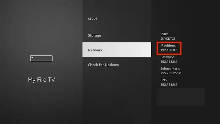 take note of your local IP address