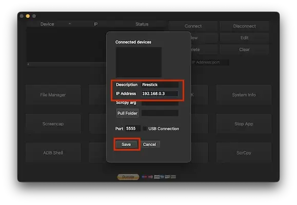 take note of your local IP address