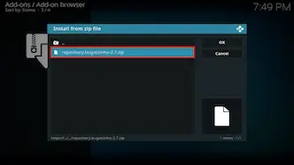 Select the repository you wish to install