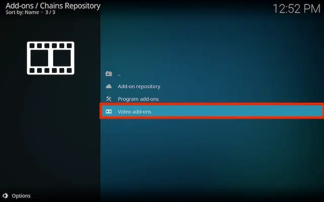 Select video add-ons