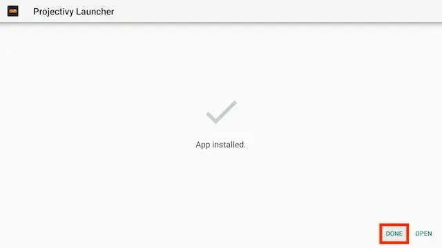 select Done so we can then move on to deleting the installation file