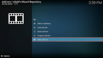 Select video add-ons