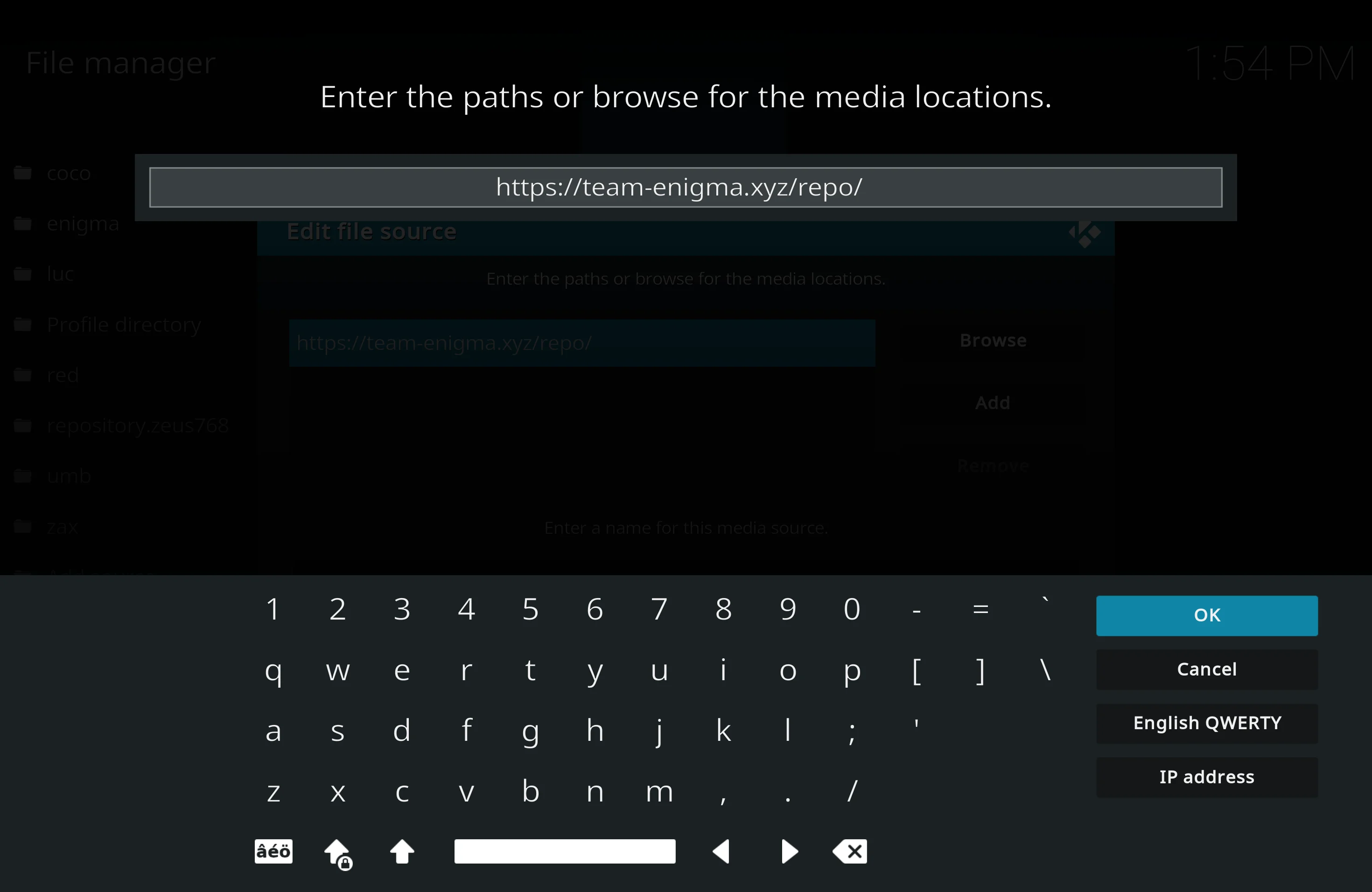 type the name of the repo url