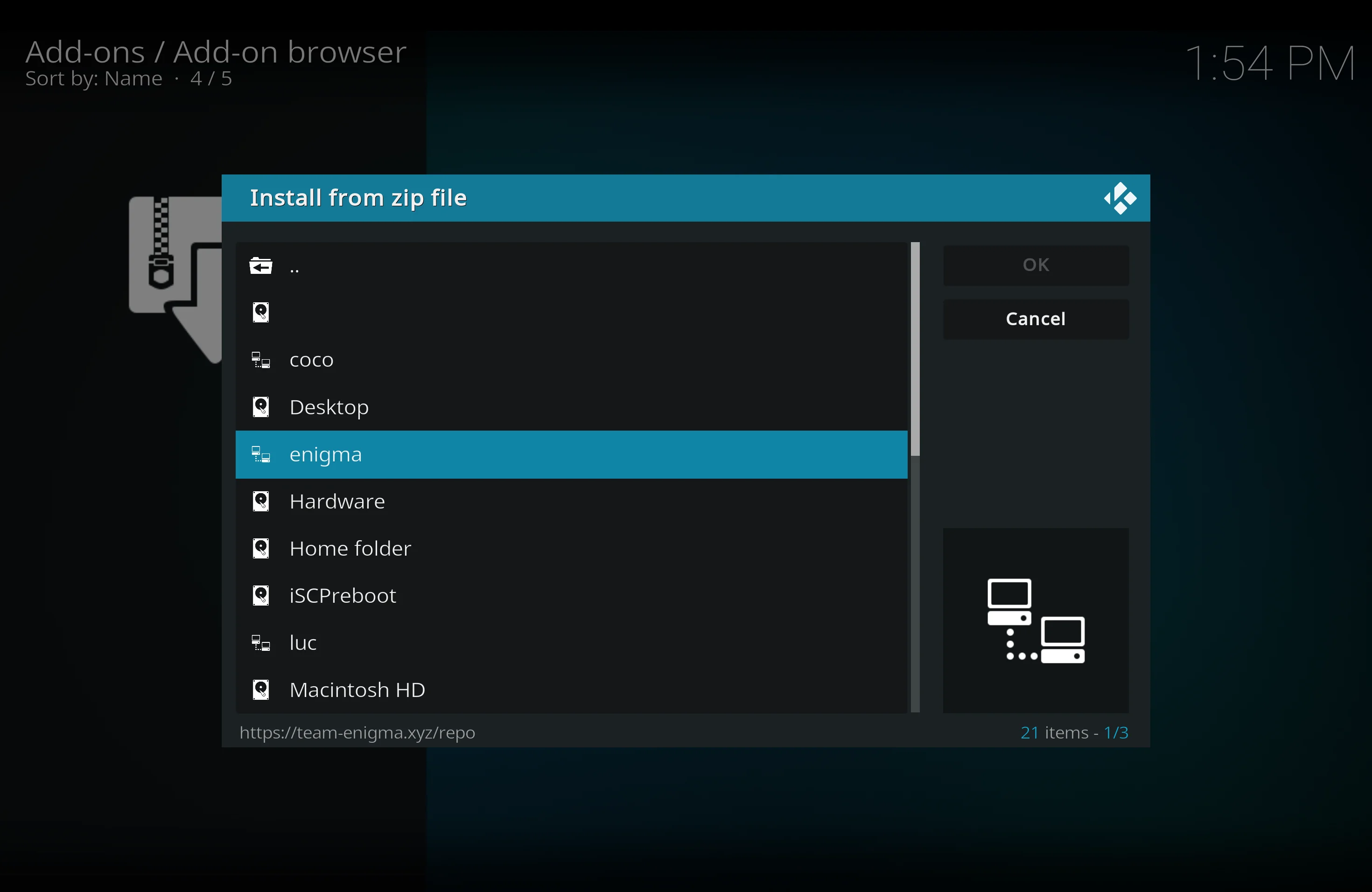 select the name of the repo