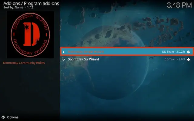 select the repo from which we are going to install the add-on you want