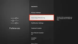 Select Data Usage Monitoring