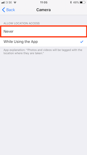 remove geotag from photo