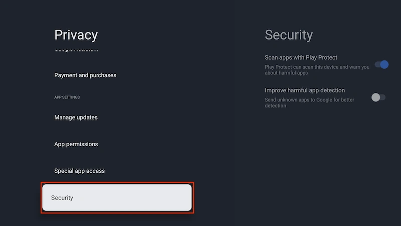 select security