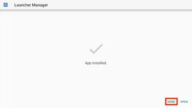 select Done so we can then move on to deleting the installation file
