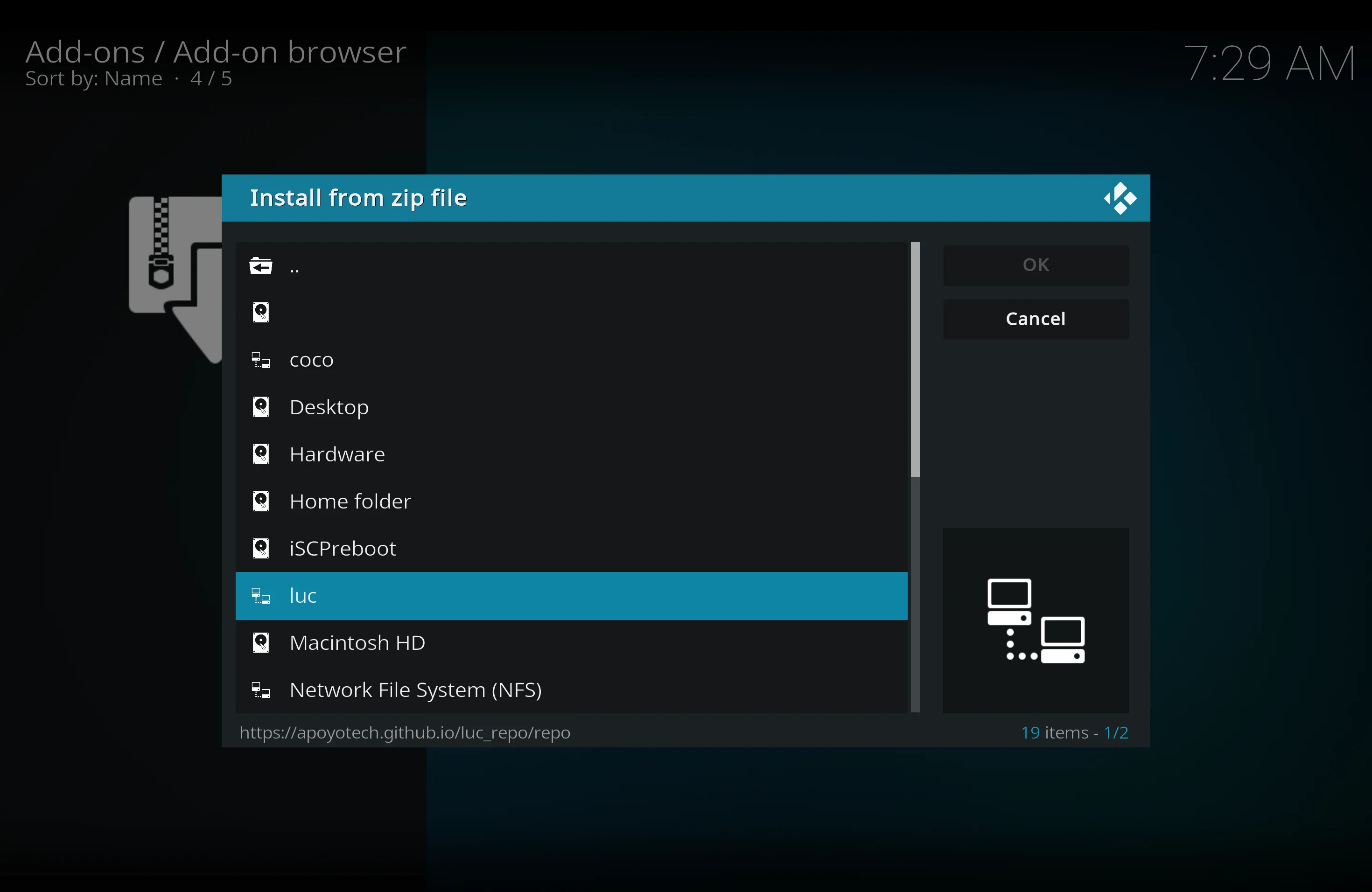 select the name of the repo