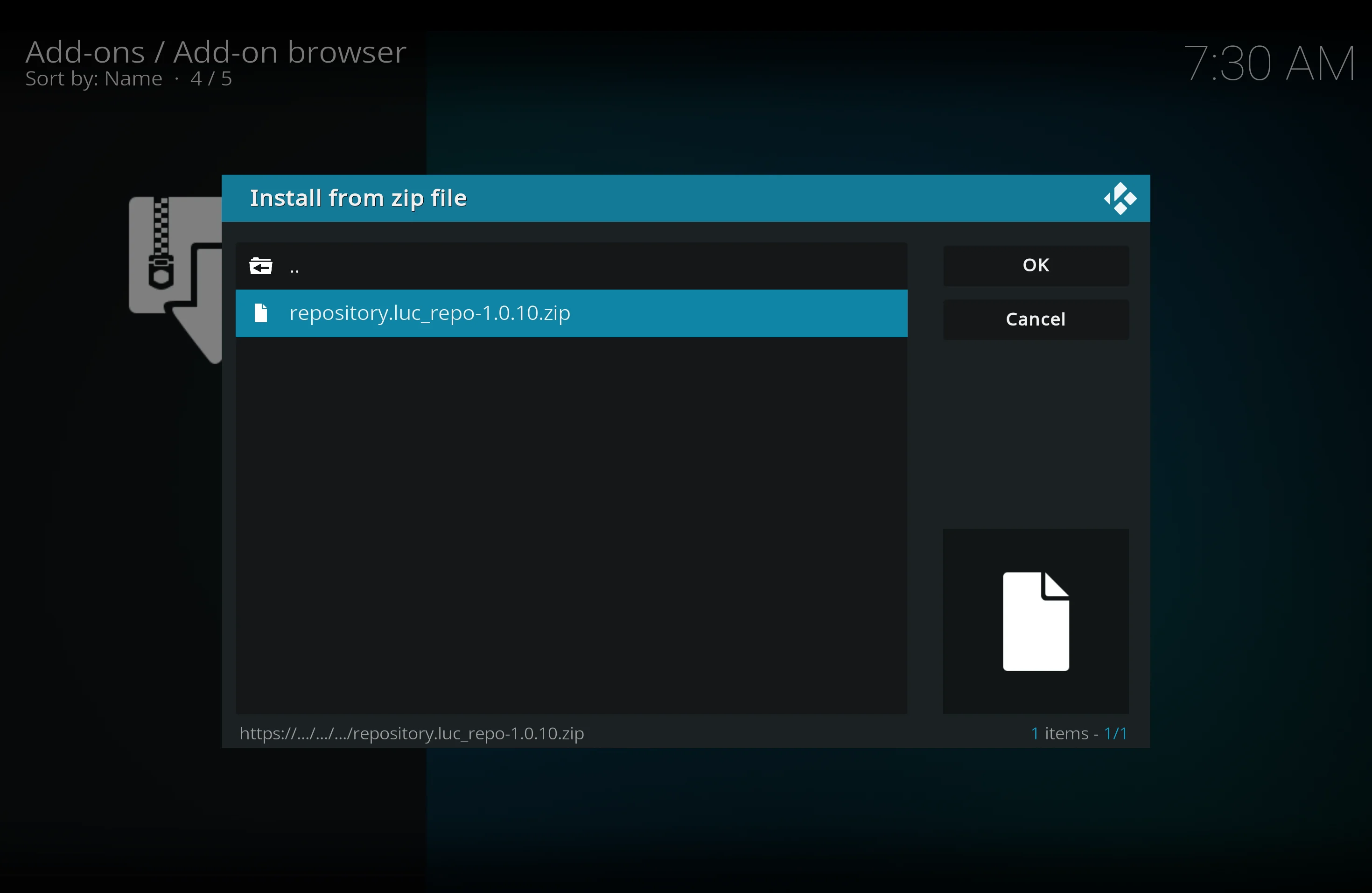 Select the repository you wish to install