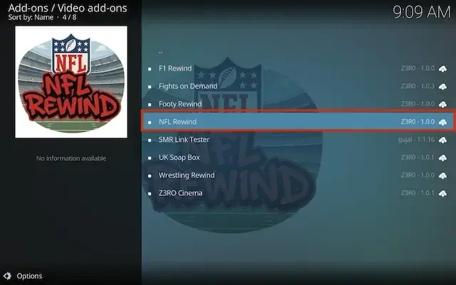 Select NFL Rewind