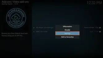 Select Settings