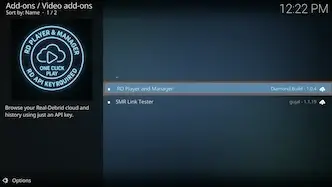 Select RD Player and Manager