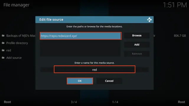 type the name of the repo url