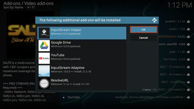select OK