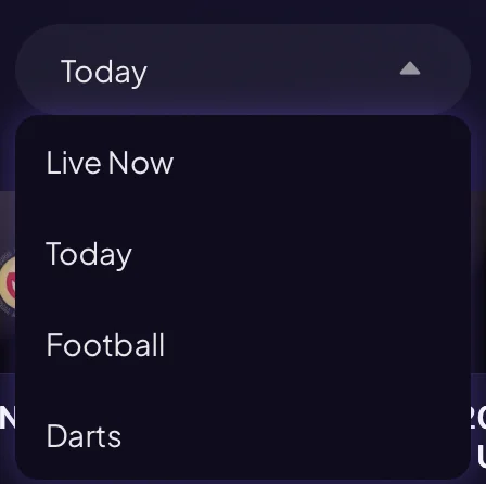 Sports Streams Config Page