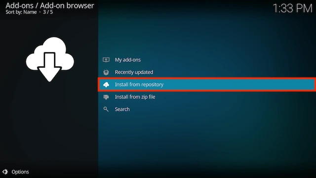 Now select Install from repository