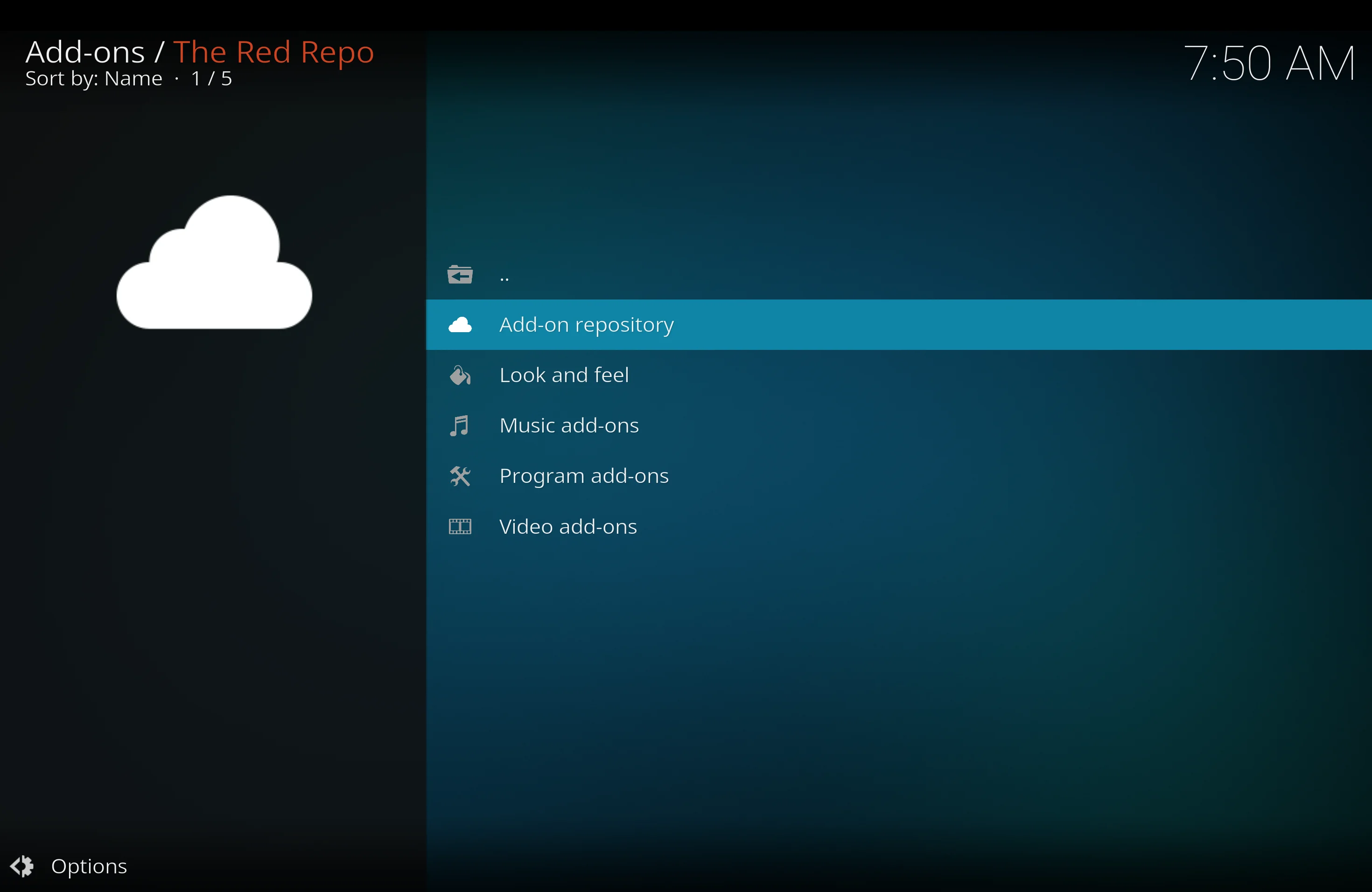 select add-on repository